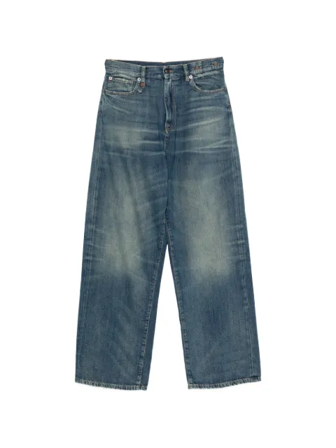 R13 jeans anchos con efecto degradado
