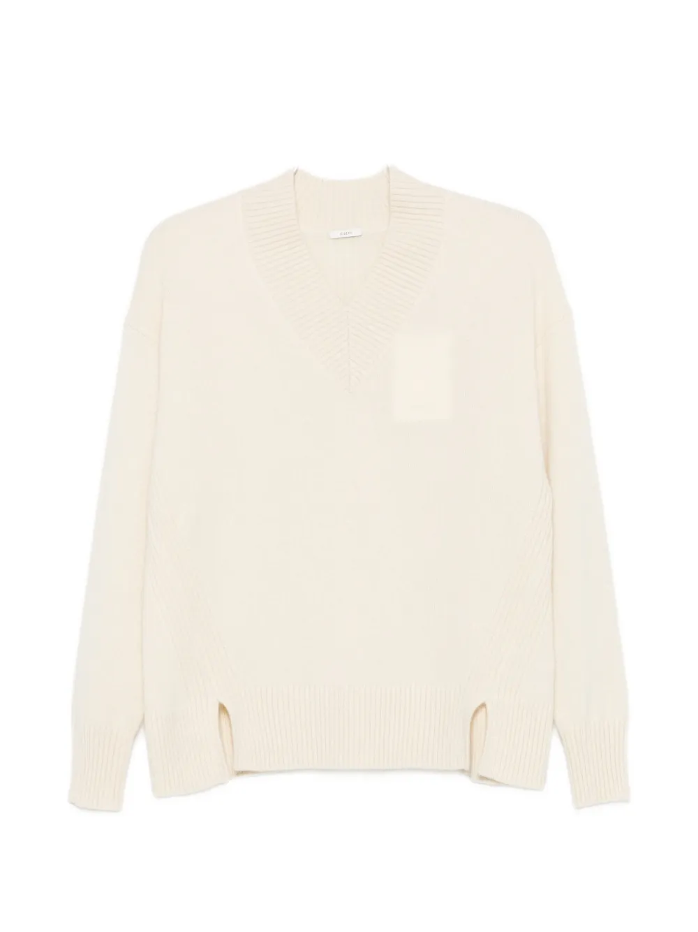 JOSEPH V-neck side-slit sweater - Nude
