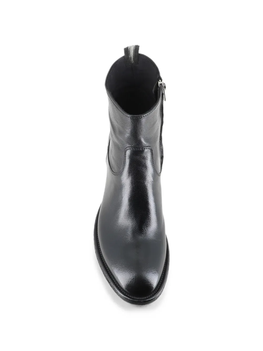 Officine Creative side-zip leather ankle boots Zwart