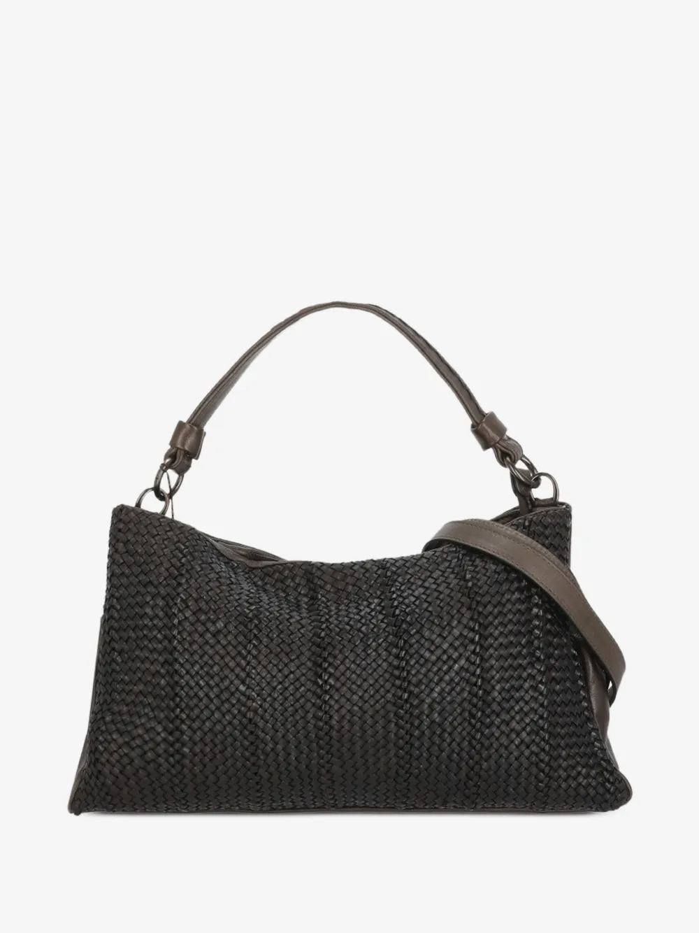 braided tassel-detail shoulder bag