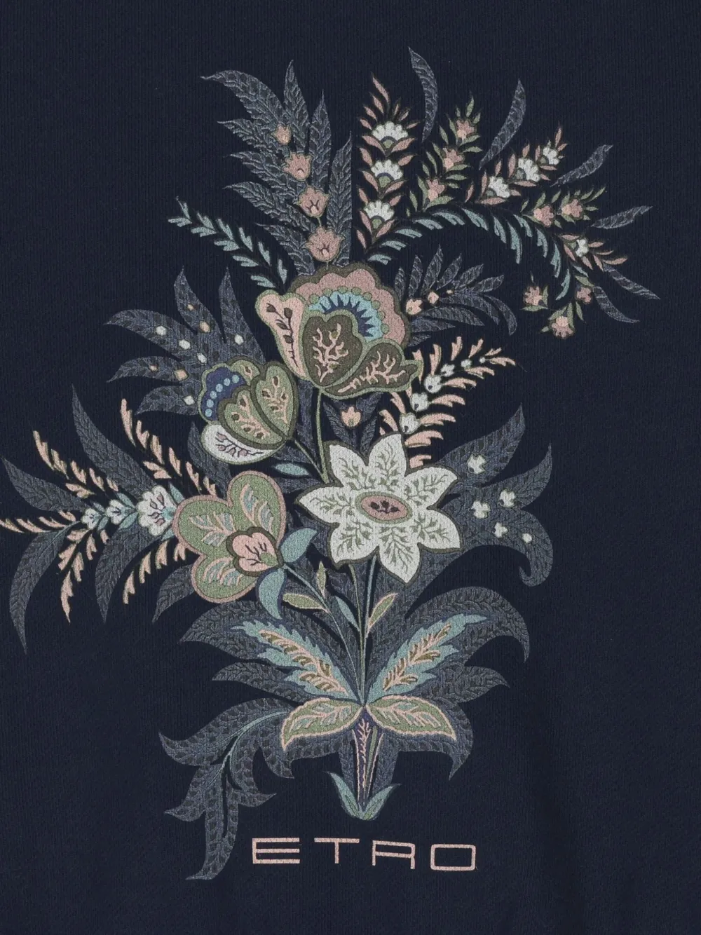 ETRO KIDS Katoenen sweater met bloemen-print Blauw