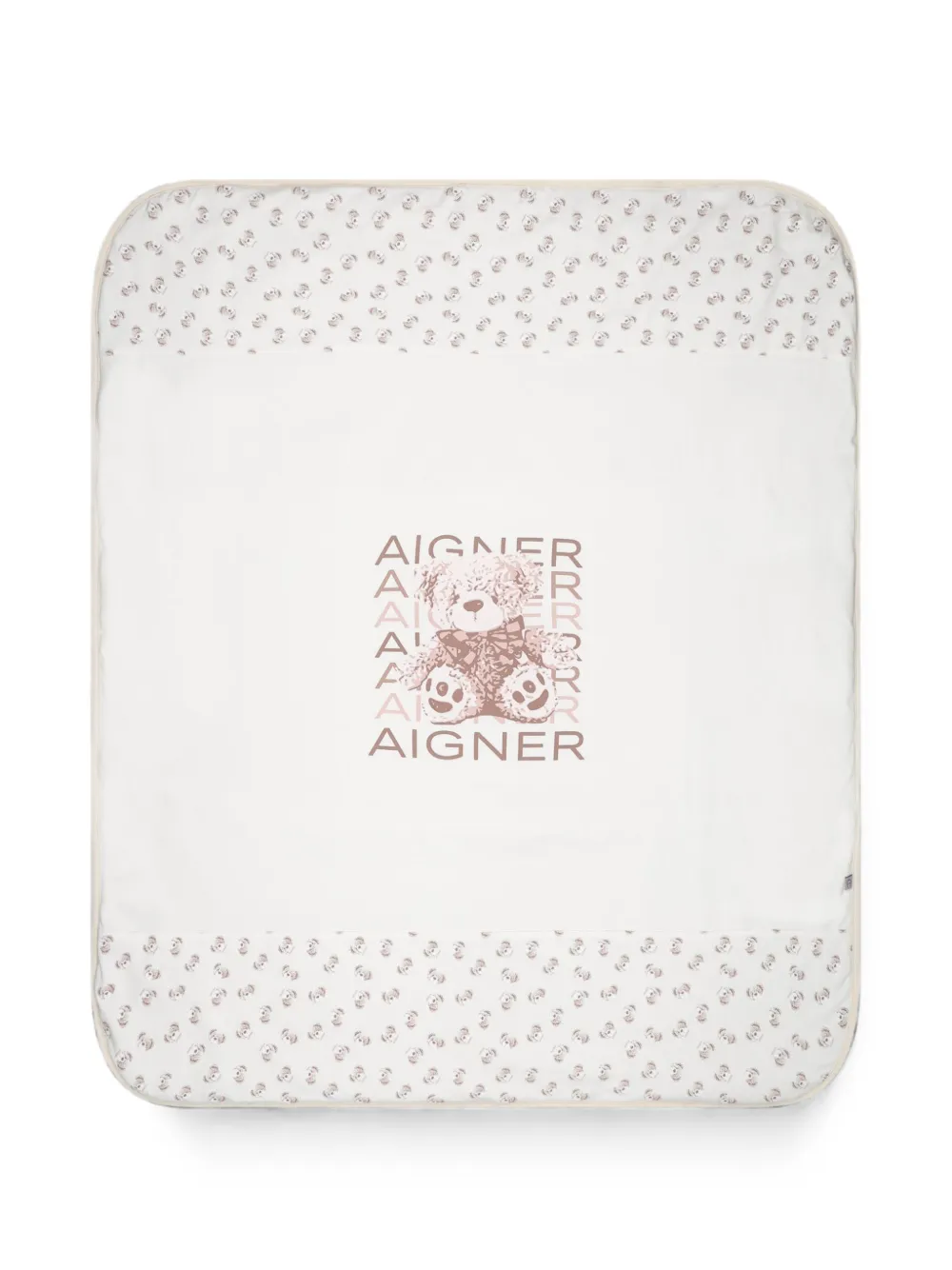 Aigner Kids Coperta con stampa Teddy Bear - Toni neutri