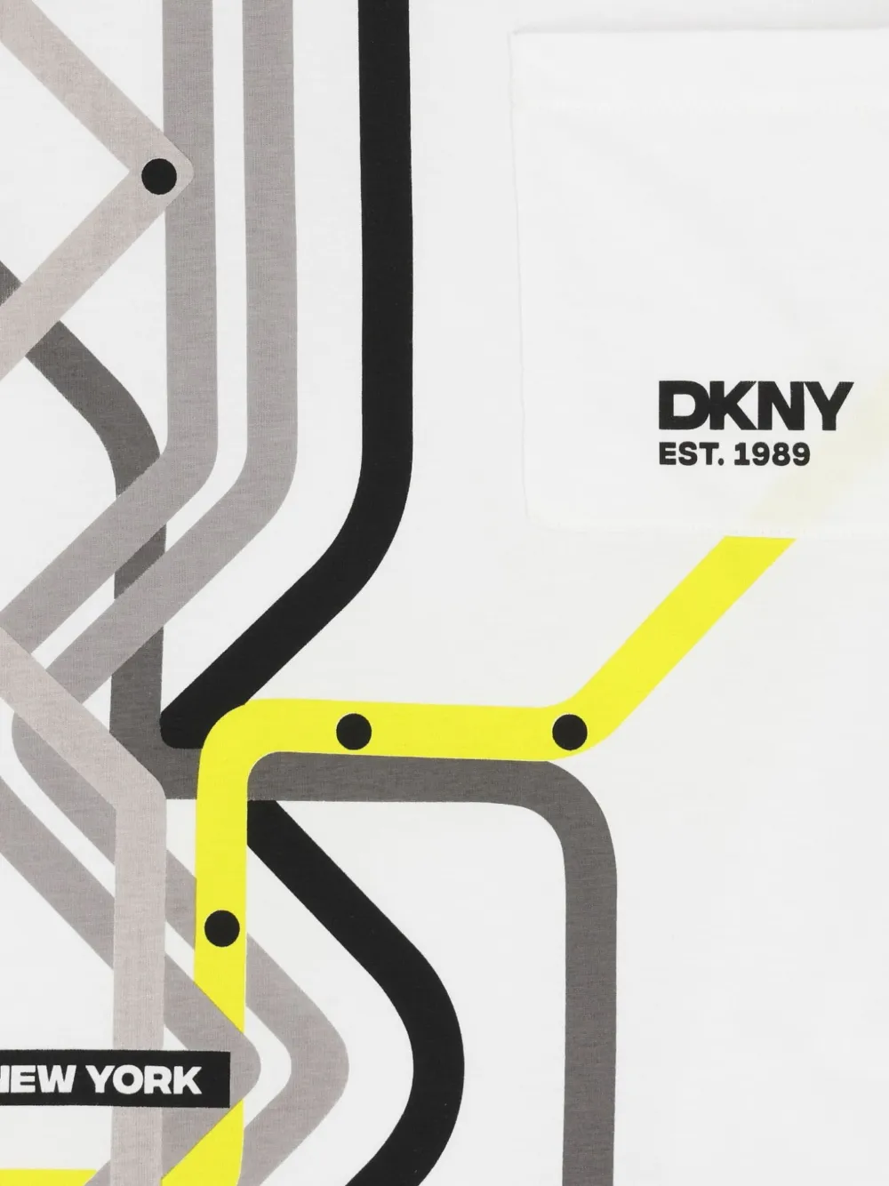 Dkny Kids T-shirt met kaart-print en zakdetail Wit