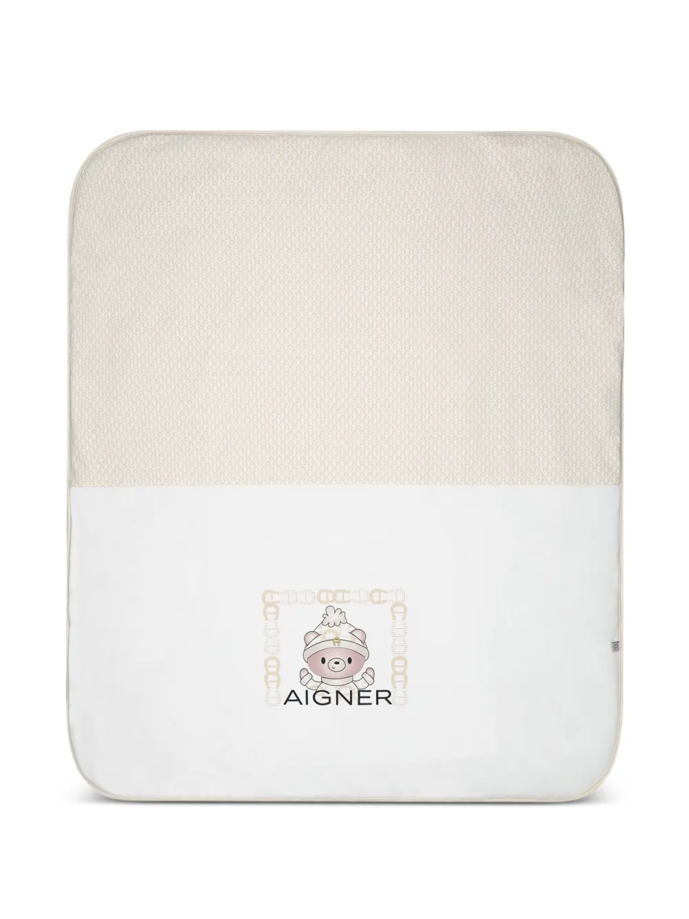 Aigner Kids Coperta con stampa - Bianco