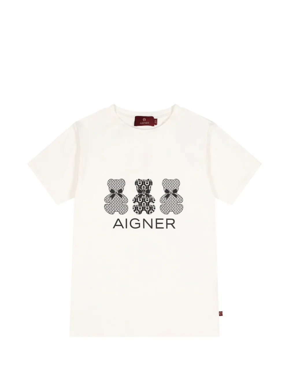 Aigner Kids bear-print T-shirt - Bianco