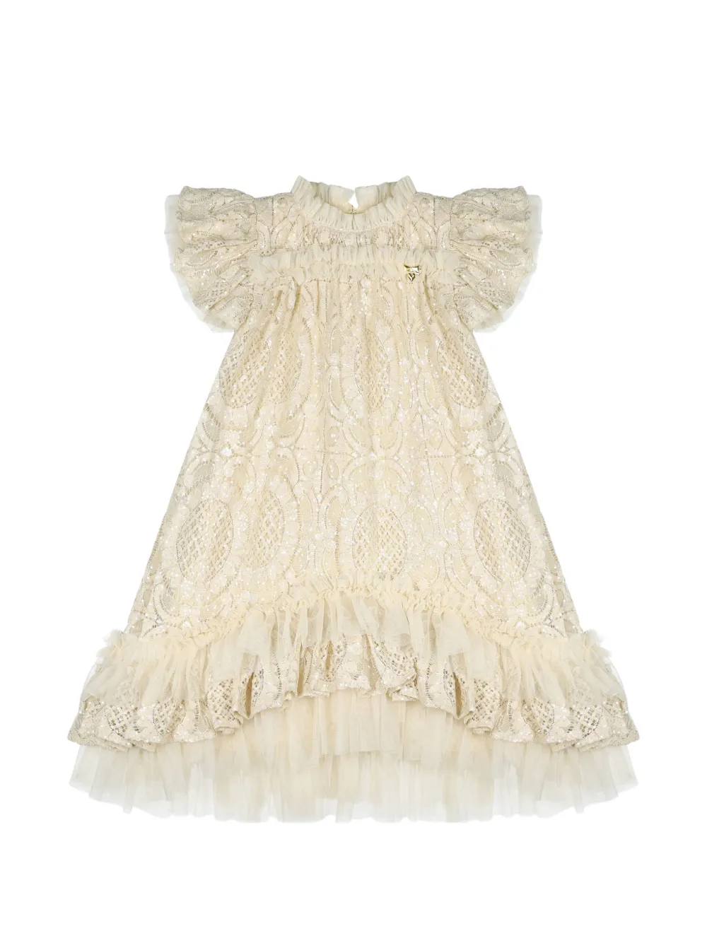 ANGEL'S FACE KIDS Abito con ruches e paillettes - Toni neutri