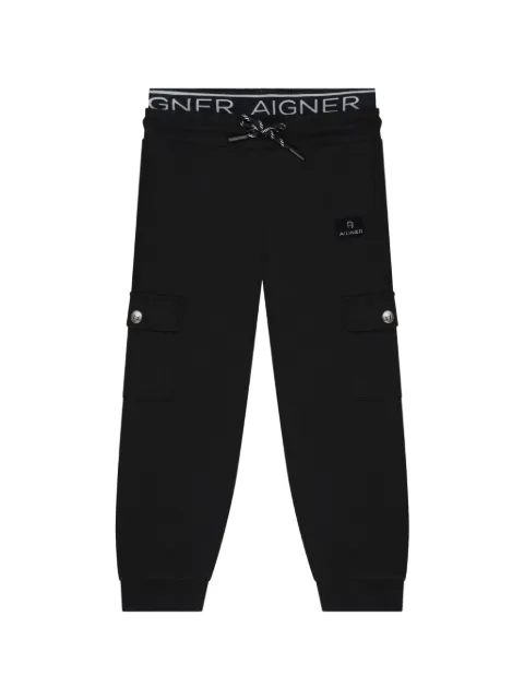Aigner Kids pantalon de jogging à taille à logo