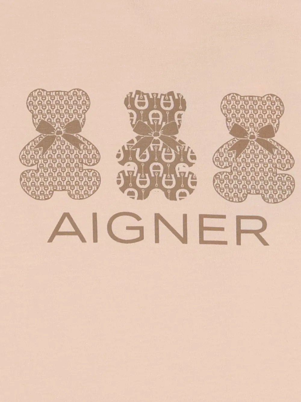 Aigner Kids teddy-bear print T-shirt Roze