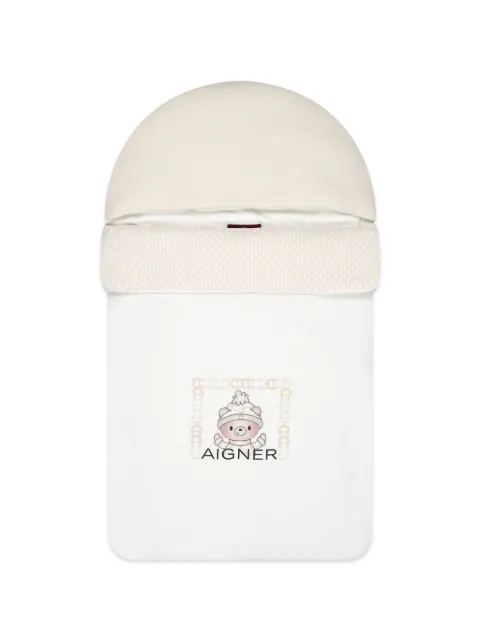 Aigner Kids saco de dormir con logo y oso estampados