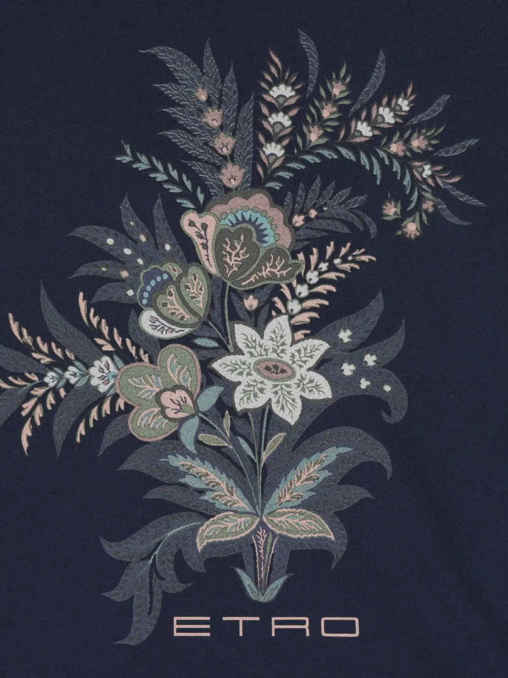 ETRO KIDS T-shirt met bloemenprint Blauw