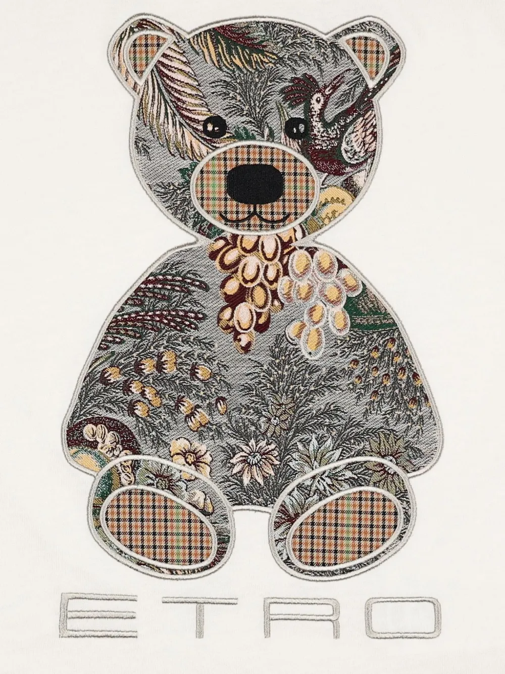 ETRO KIDS Katoenen T-shirt met Teddy Bear-patch Beige