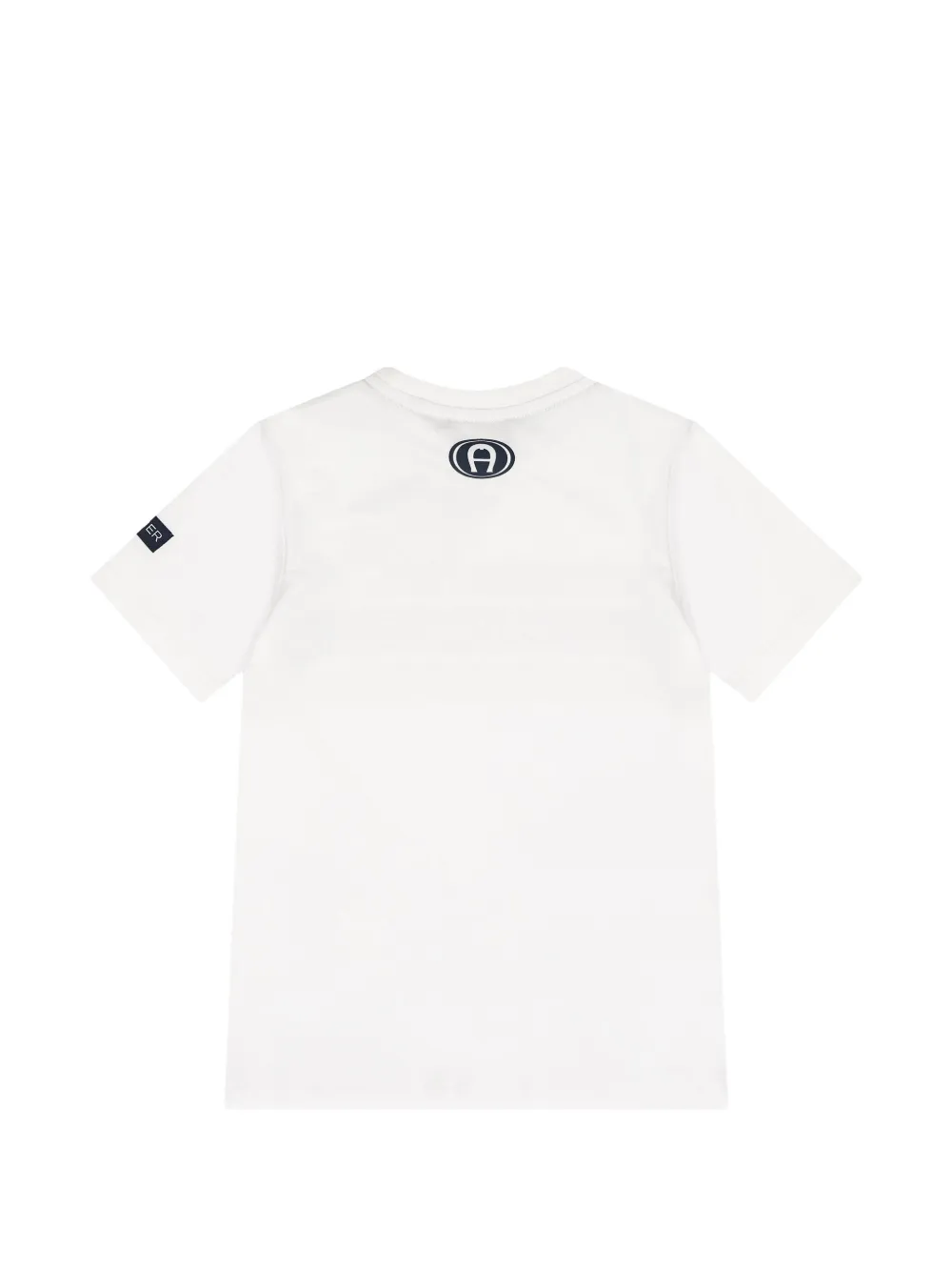 Aigner Kids logo-print panelled T-shirt Wit