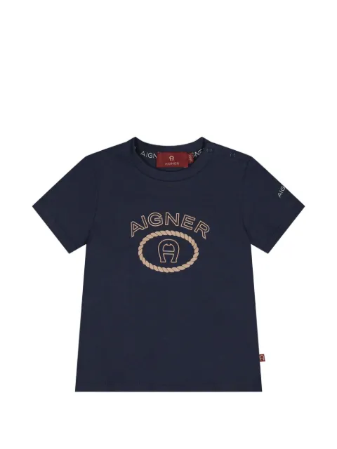 Aigner Kids camiseta con logo estampado