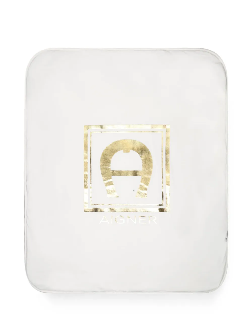 Aigner Kids Coperta con logo - Bianco