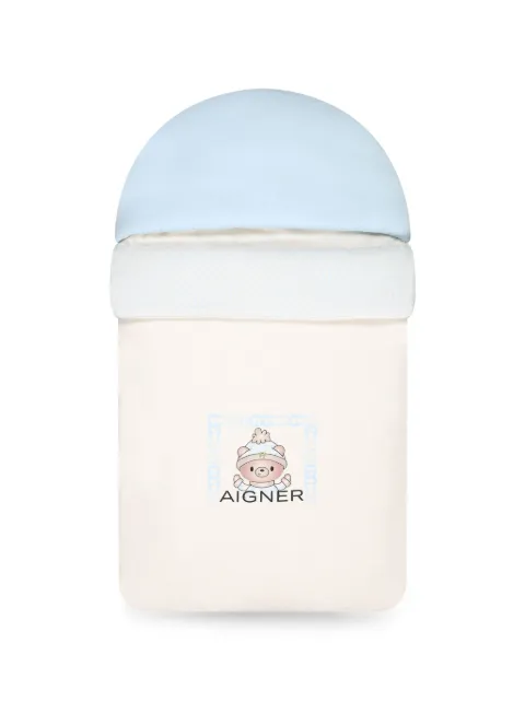 Aigner Kids bear-print logo-pattern nest