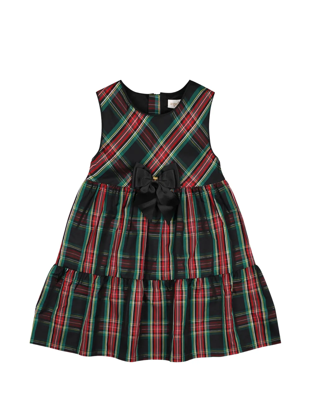 ANGEL'S FACE KIDS Abito tartan con fiocco - Nero