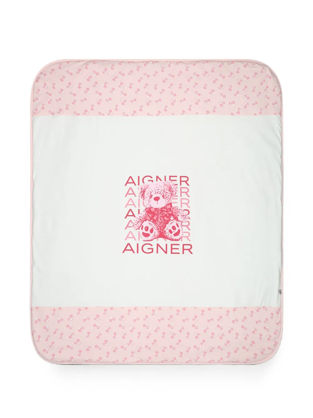 Aigner Kids Coperta con stampa Teddy Bear - Rosa