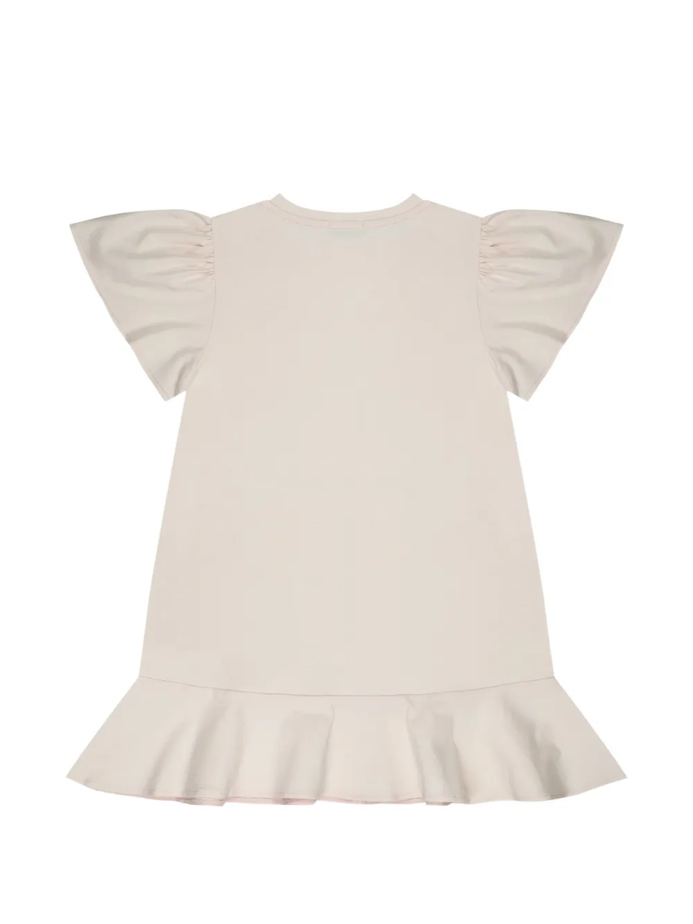 Aigner Kids graphic-print ruffled dress Roze