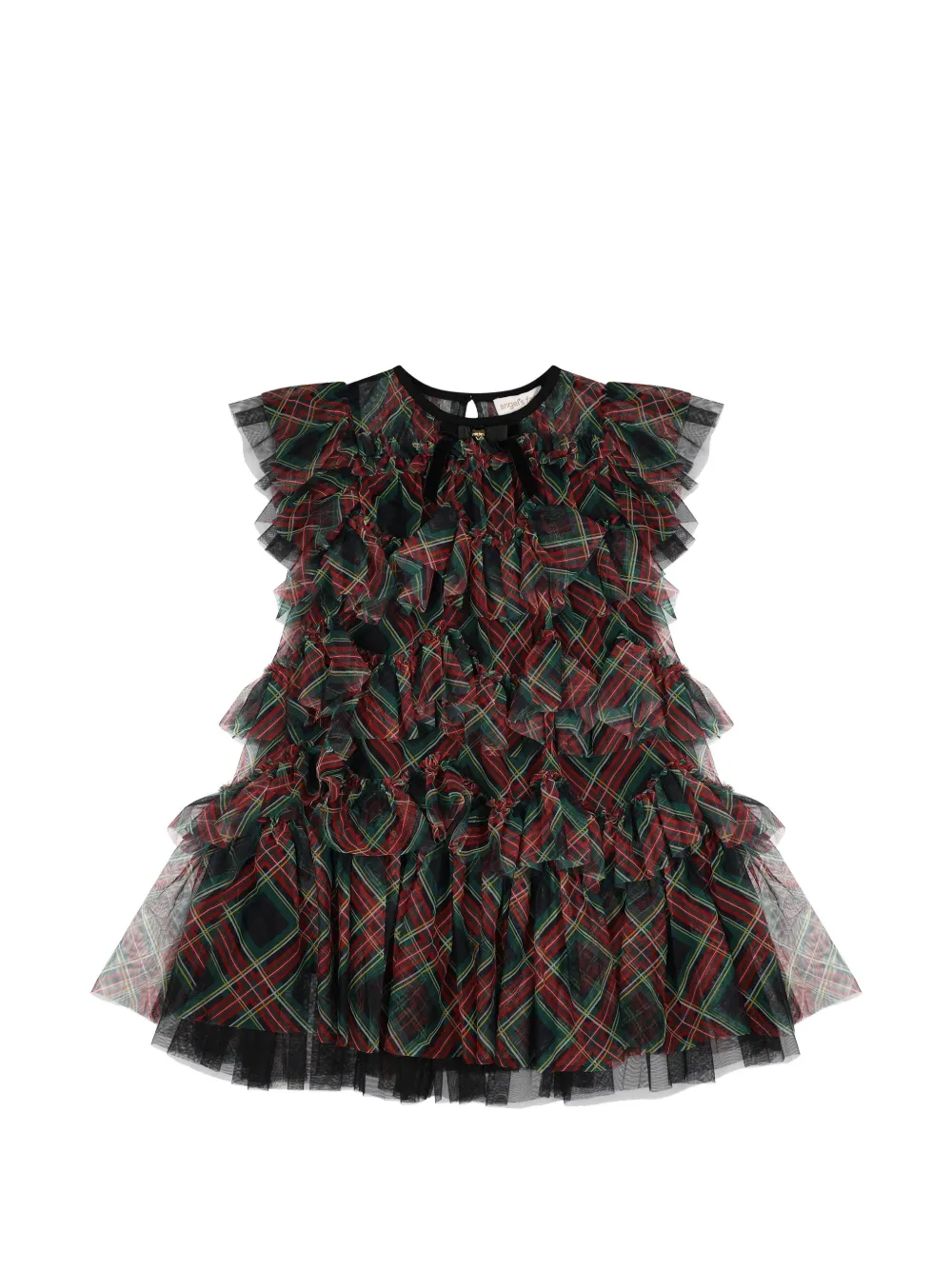 ANGEL'S FACE KIDS Abito Etta tartan in tulle - Verde