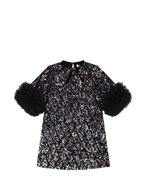 ANGEL'S FACE KIDS sequin-embellished ruffled-trim dress