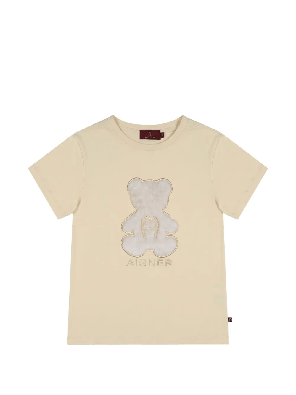Aigner Kids bear-patch T-shirt Beige
