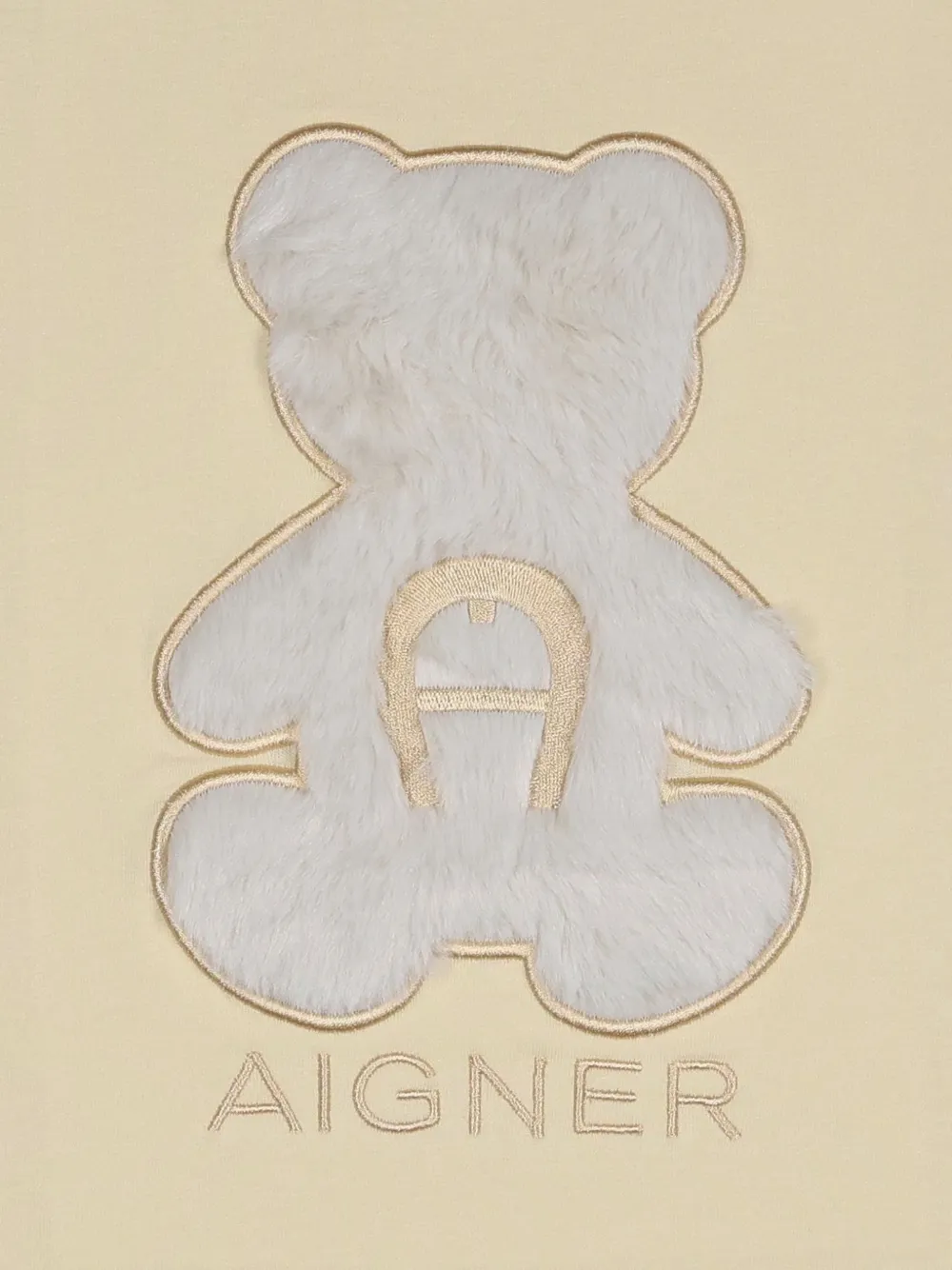 Aigner Kids bear-patch T-shirt Beige