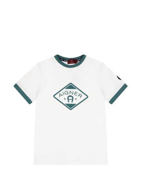 Aigner Kids playera con logo estampado
