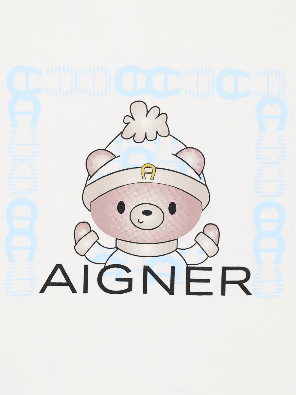 Aigner Kids Deken met logoprint Blauw