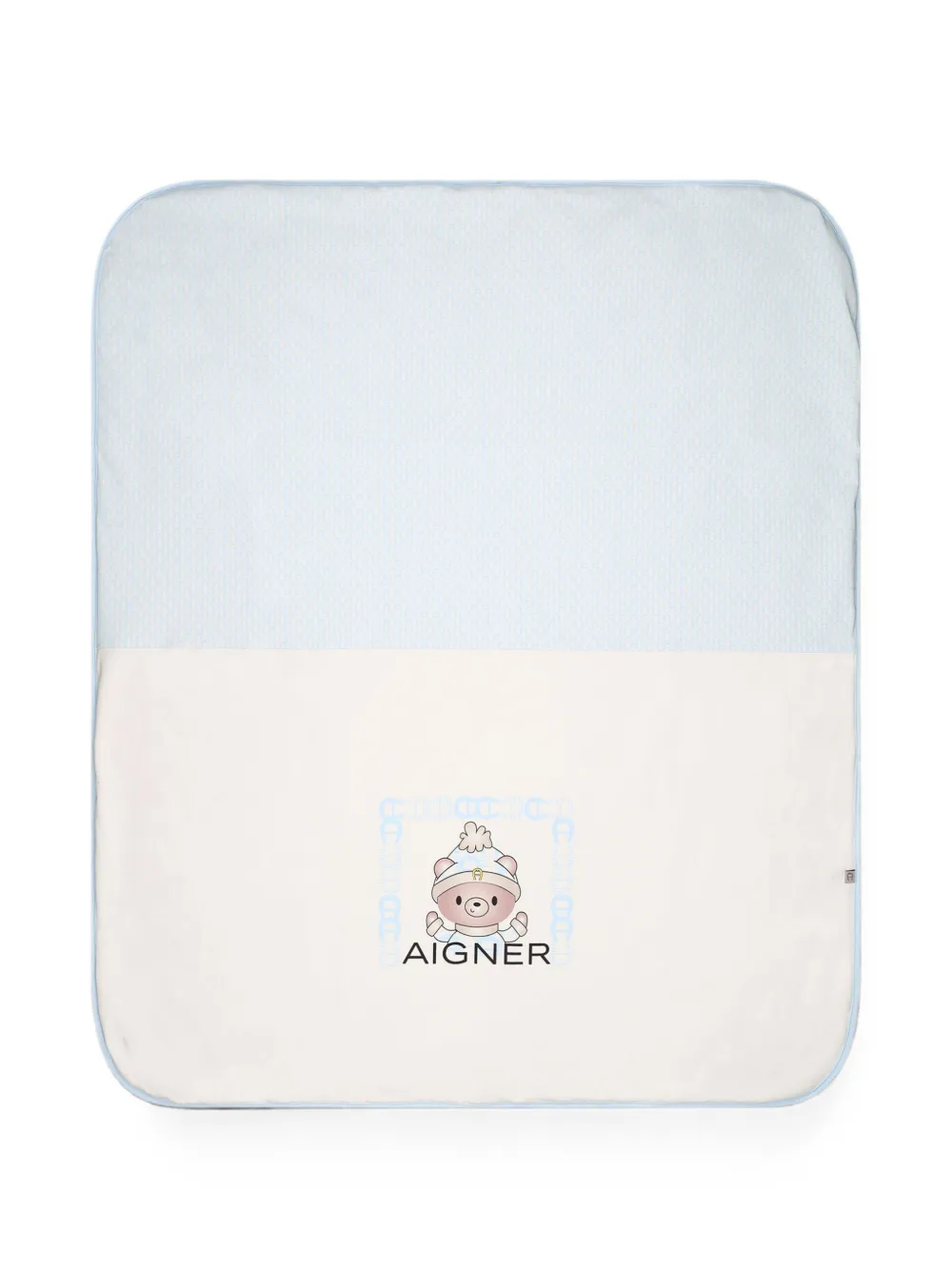 Aigner Kids Coperta con logo - Blu