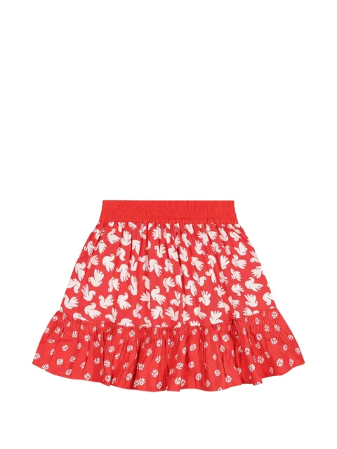 Stella McCartney Kids dove-pattern ruffled skirt