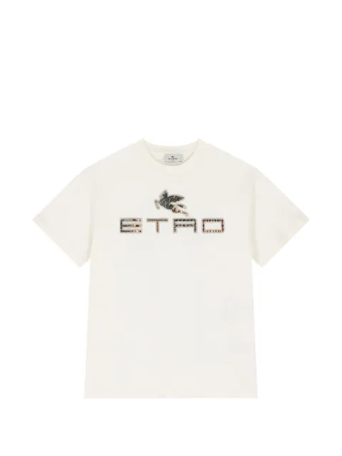ETRO KIDS Pegaso-patch cotton T-shirt
