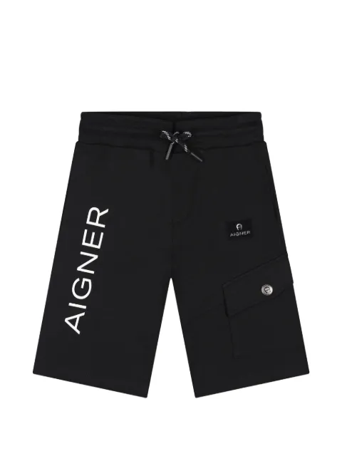 Aigner Kids 로고 프린트 카고 쇼츠