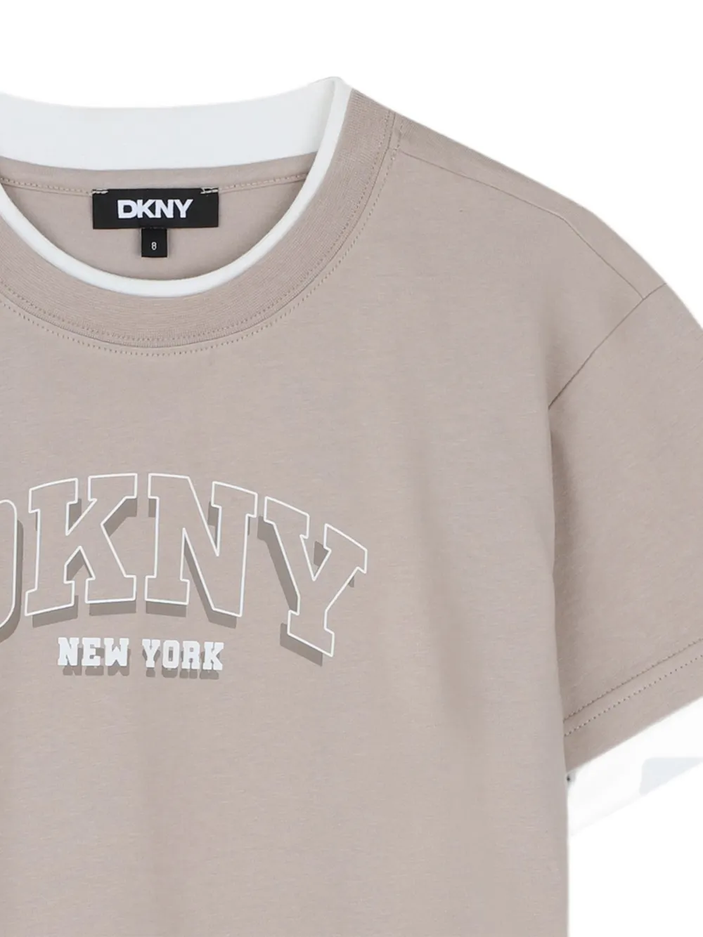 Dkny Kids T-shirt met logoprint Beige