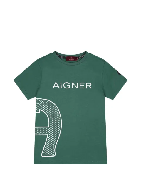 Aigner Kids camiseta con logo estampado