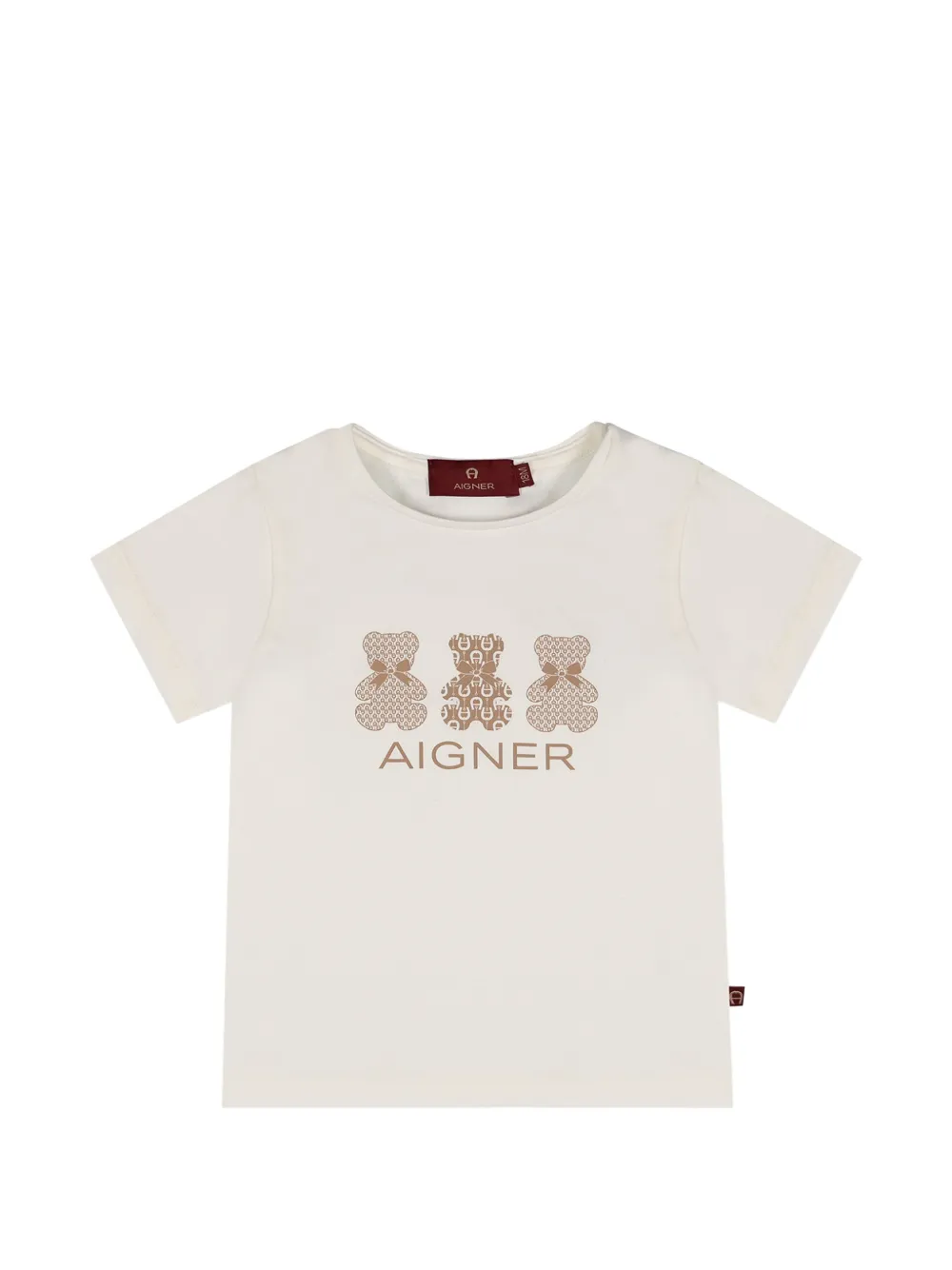 Aigner Kids teddy bear-print T-shirt - Toni neutri