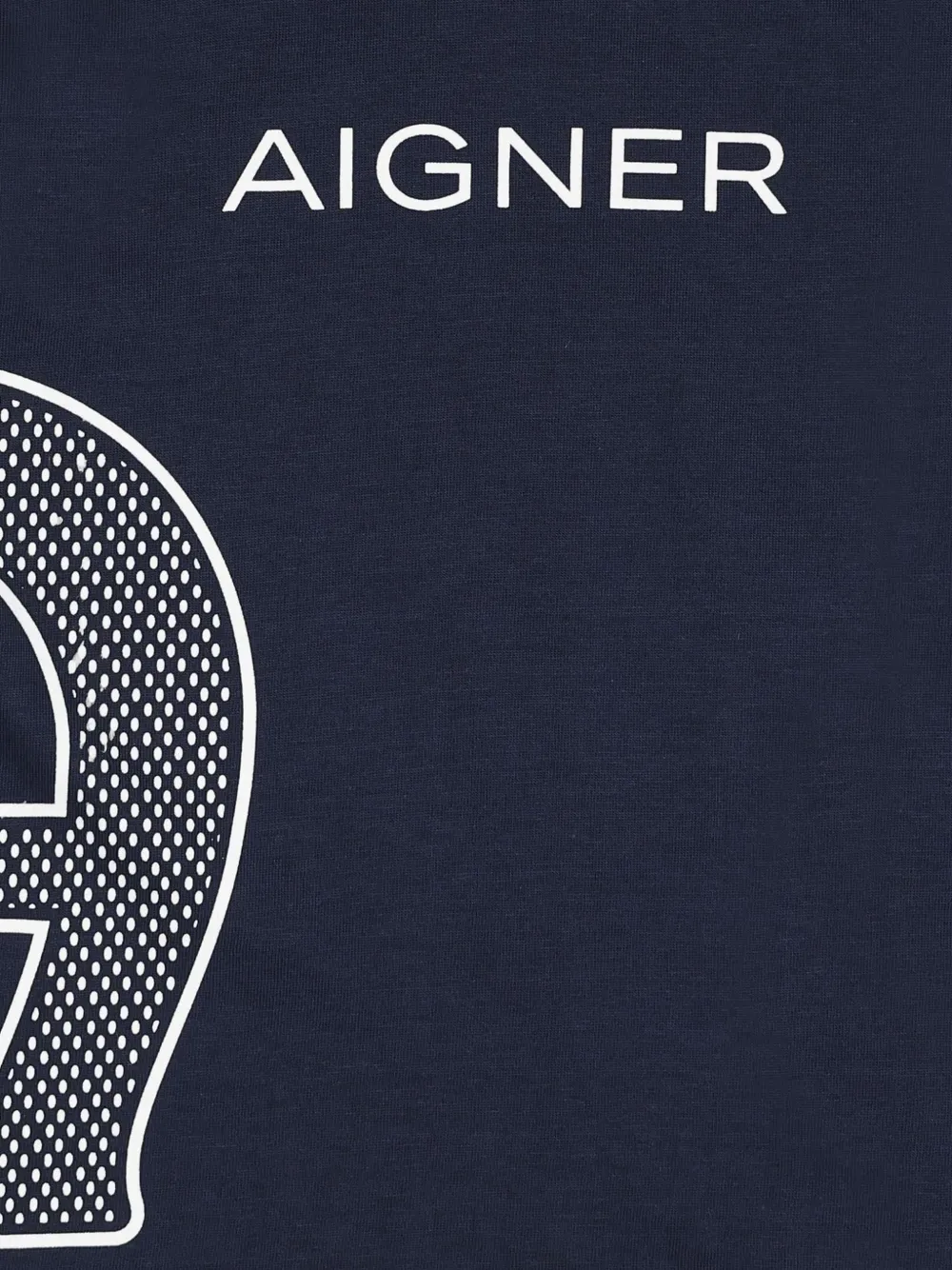 Aigner Kids logo-print T-shirt Blauw