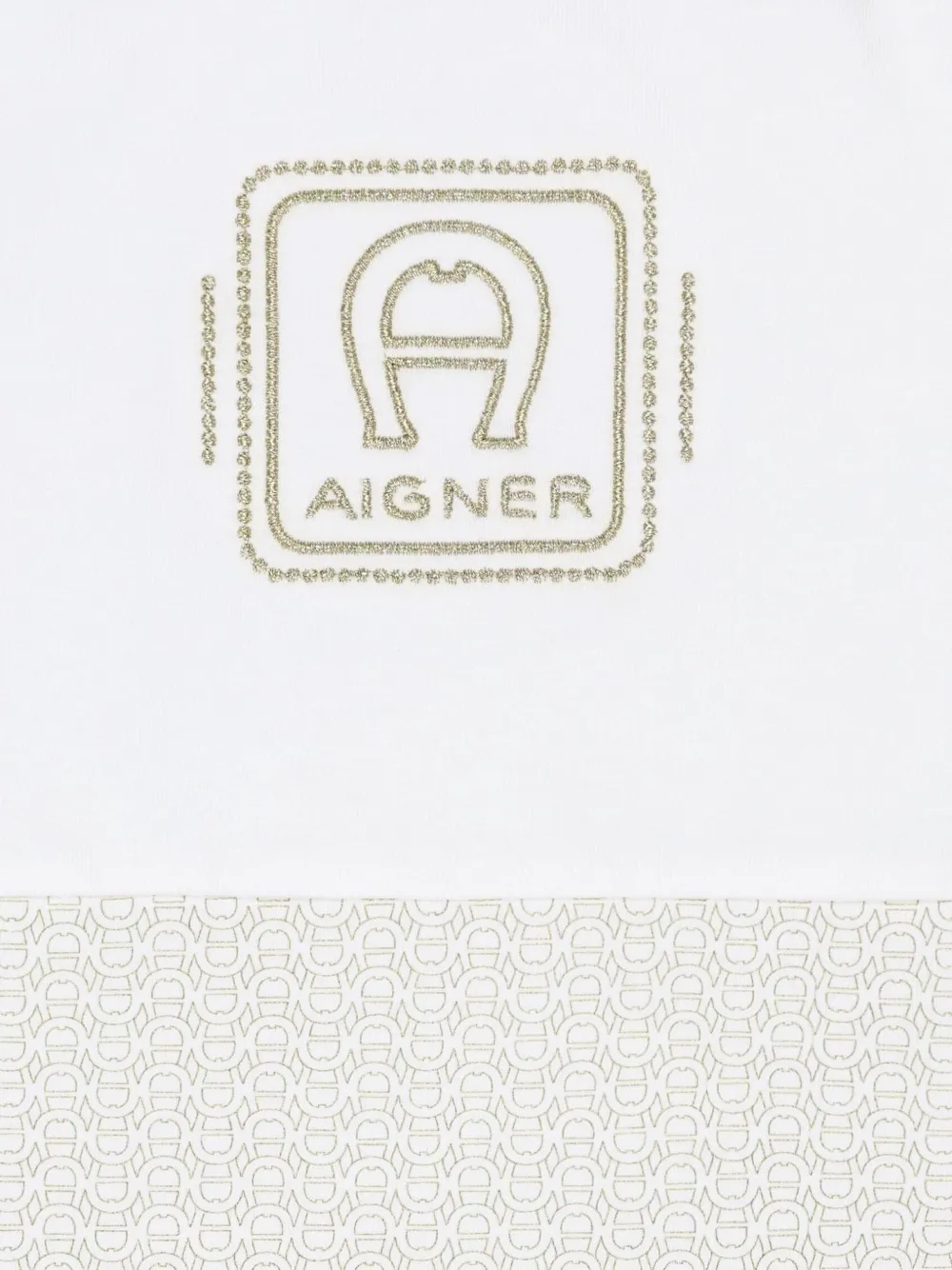 Aigner Kids Deken met geborduurd logo Wit