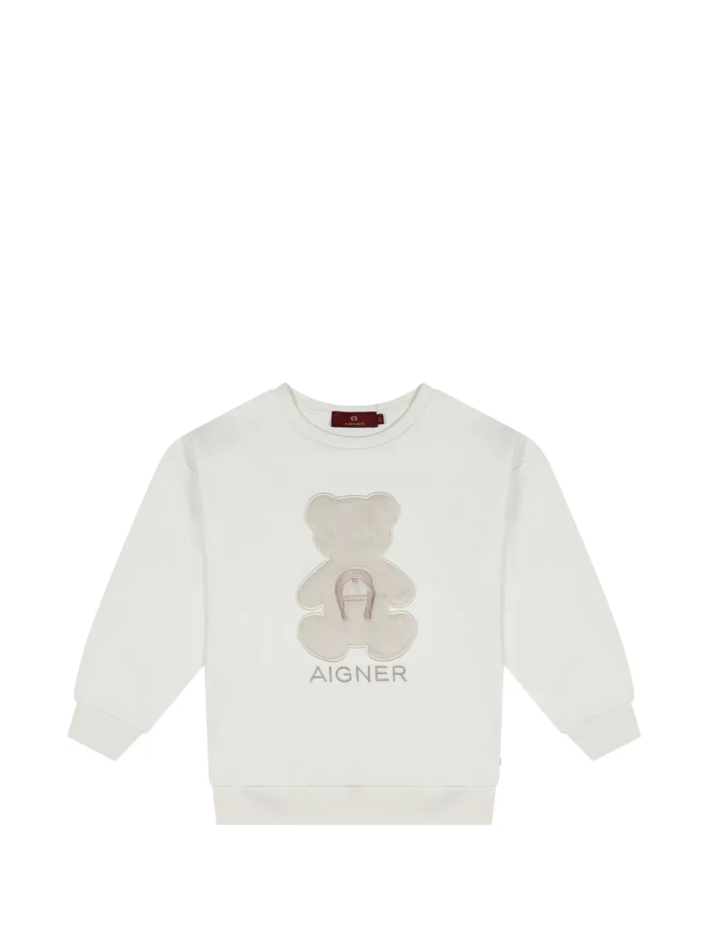 Aigner Kids bear-patch sweater - Toni neutri