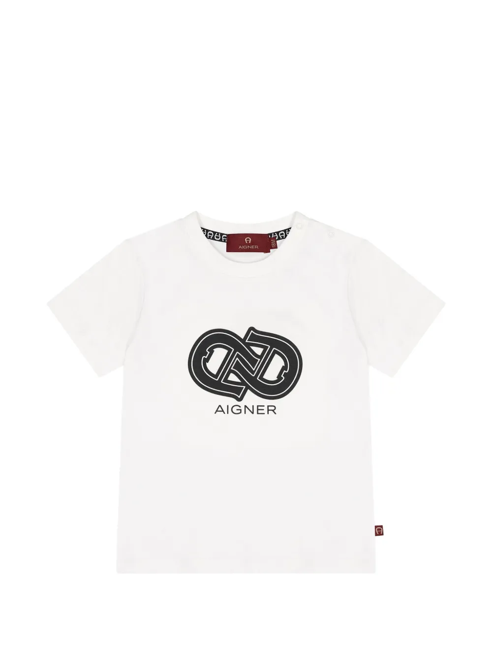 Aigner Kids logo-print T-shirt - Bianco