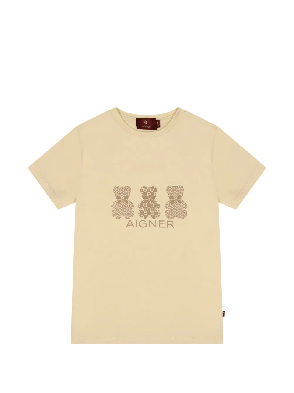 Aigner Kids teddy-bear print T-shirt - Marrone