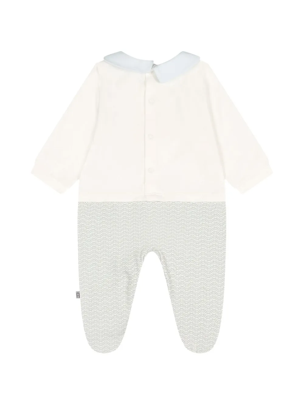 Aigner Kids logo-embroidered patterned sleepsuit Beige
