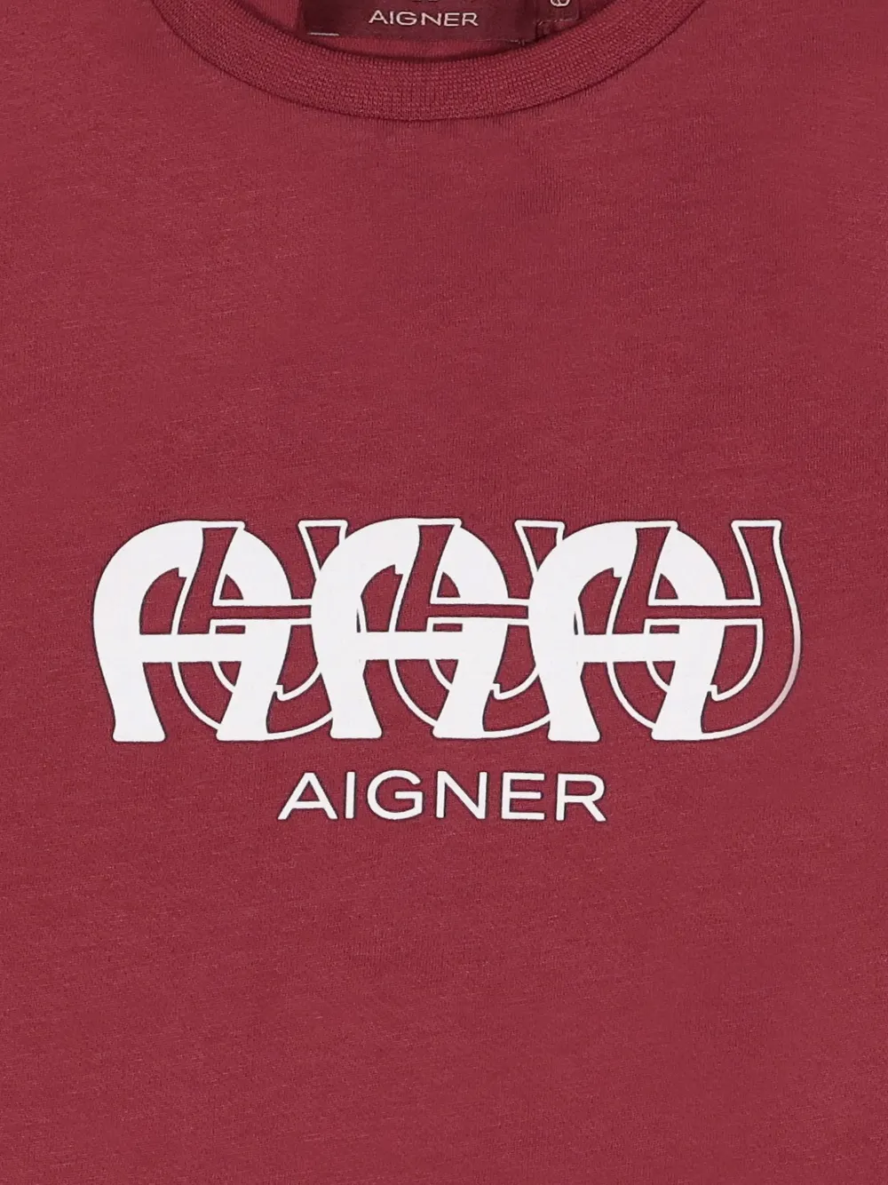 Aigner Kids T-shirt met logoprint Rood