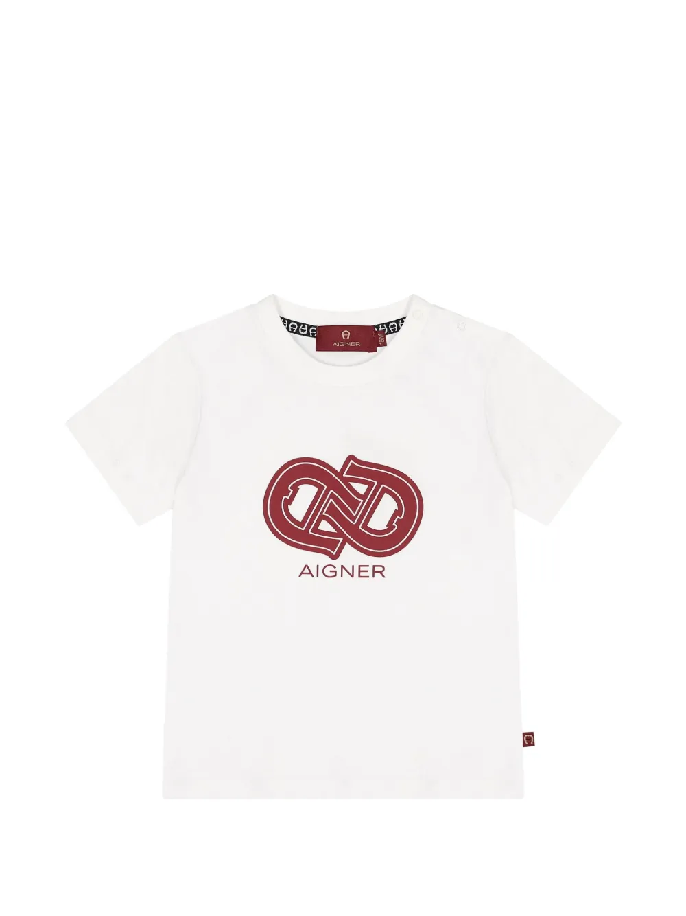 Aigner Kids logo-print T-shirt Wit