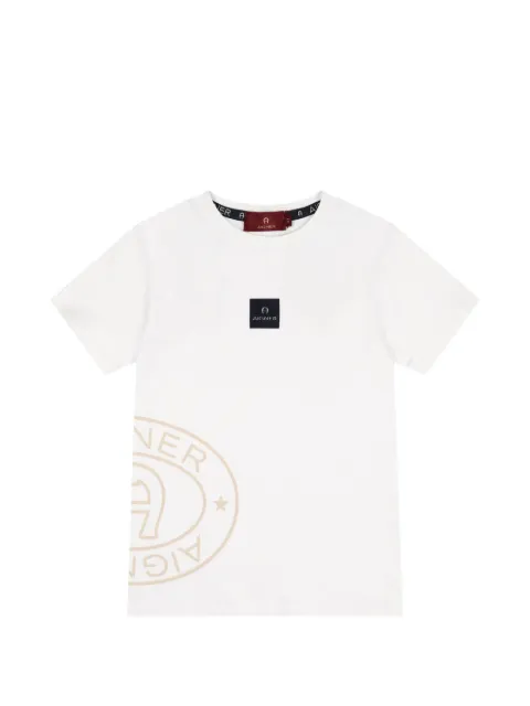 Aigner Kids logo-patch T-shirt