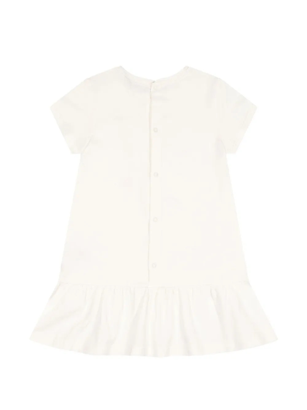 Aigner Kids handbag-print ruffled dress Wit