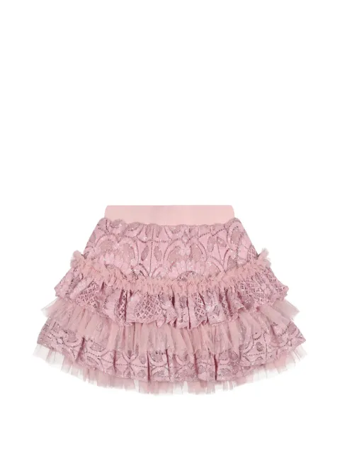 ANGEL'S FACE KIDS falda con detalles de lentejuelas y volantes