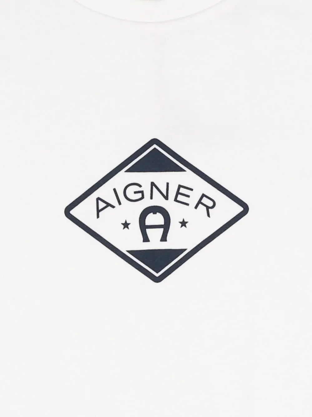 Aigner Kids T-shirt met gestreepte mouwen en logo-print Wit