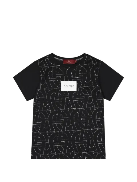 Aigner Kids logo-print cotton T-shirt