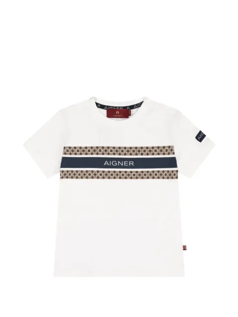 Aigner Kids camiseta con logo estampado