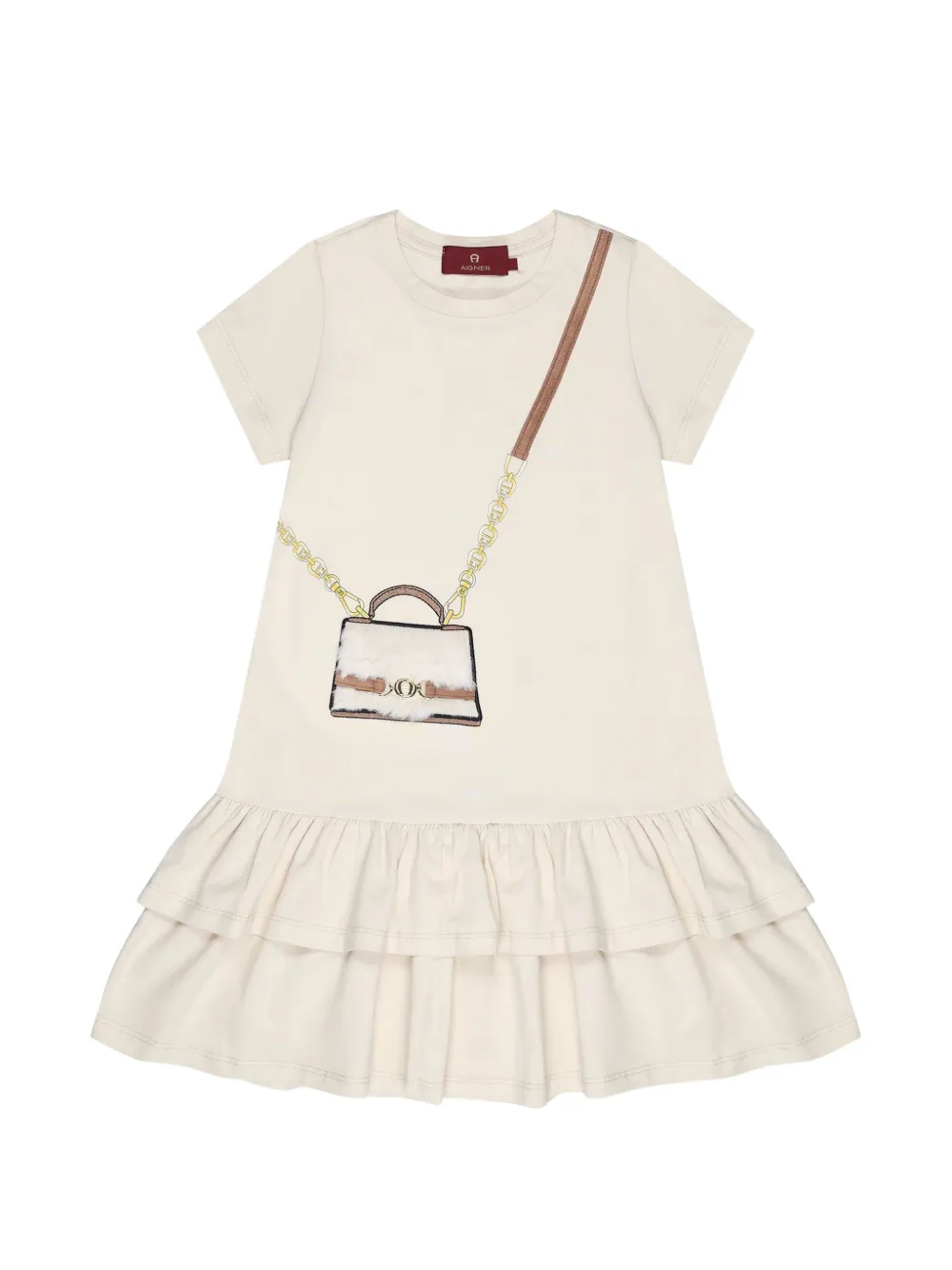Aigner Kids robe à imprimé graphique - Tons neutres Aigner Kids robe à imprimé graphique - Tons neutres